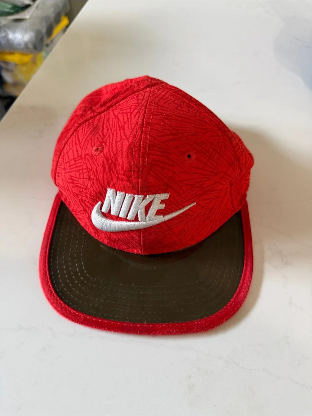 Nike Kids Red Cap with White Embroidered Logo